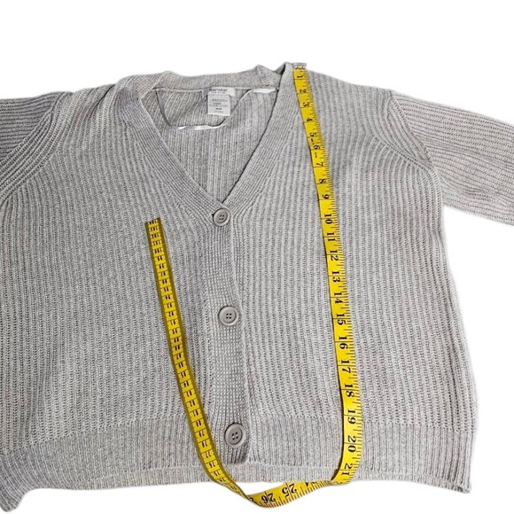 Bartolini Womens Button Front Cashmere Blend V-Neck, Knit Cardigan, Grey, Size M - Picture 6 of 6
